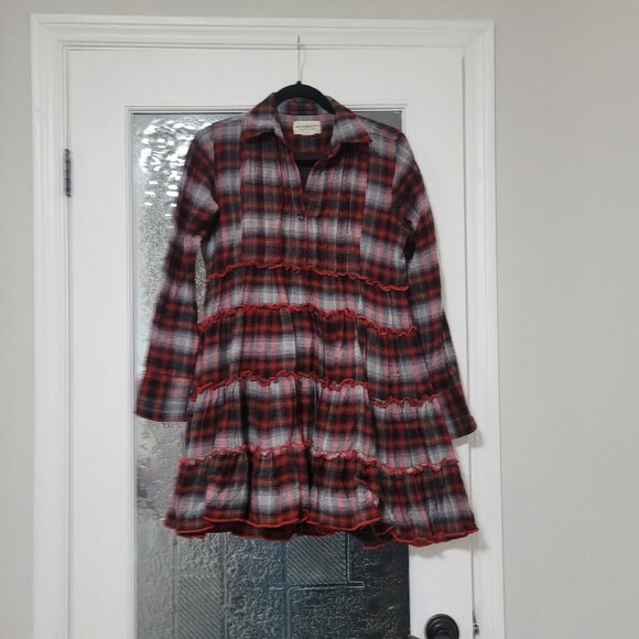 Ruffled Plaid Dress - Picture 1 of 3